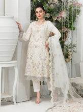 Load image into Gallery viewer, 3 pc Unstitched Embroidered Fancy Jacquard Lawn Suit by Tawakkal Fabrics
