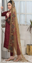 Load image into Gallery viewer, 3 pc Unstitched Embroidered Fancy Jacquard Lawn Suit by Tawakkal Fabrics
