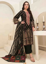 Load image into Gallery viewer, 3 pc Unstitched Embroidered Banarsi Jacquard Lawn Suit by Tawakkal Fabrics
