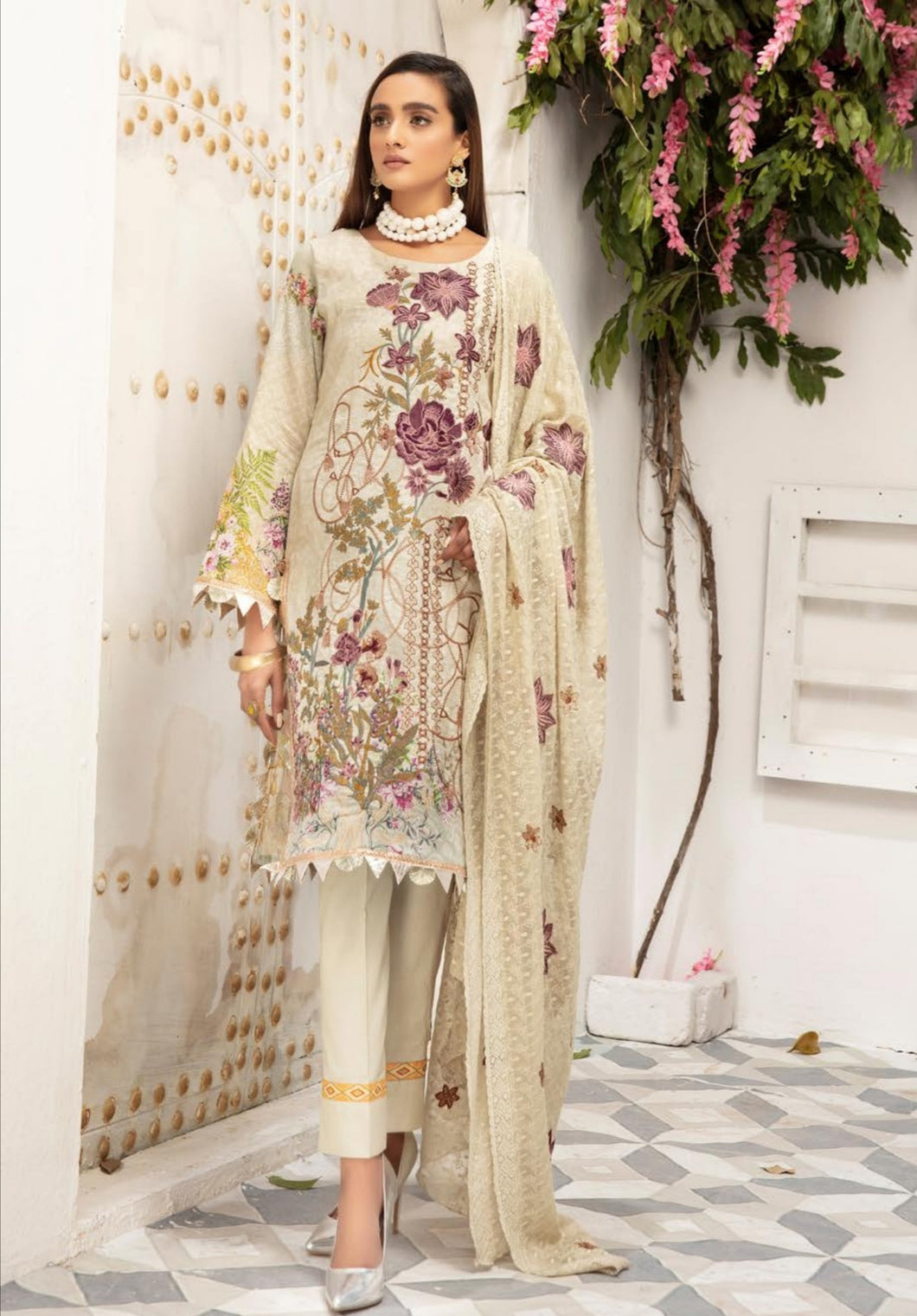 ROOP embroidered lawn by Shaista.