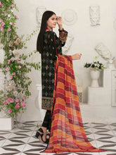 Load image into Gallery viewer, RAQAMI 3 pc Unstitched Embroidered Printed Lawn Suiting
