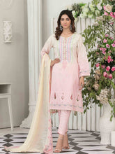 Load image into Gallery viewer, RAQAMI 3 pc Unstitched Embroidered Printed Lawn Suiting
