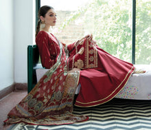 Load image into Gallery viewer, Qalamkar - Aabyaan BANO 3pc Unstitched Luxury Lawn Suit AEE-03
