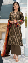Load image into Gallery viewer, Unstitched Printed Lawn 3pc Suit (Code:U1204BROWN)
