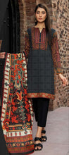 Load image into Gallery viewer, Unstitched Printed Lawn 3pc Suit (Code:U1461BLACK)
