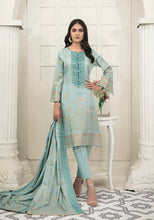 Load image into Gallery viewer, Saljaan 3 pc Unstitched Broshia Banarsi Embroidered Lawn Suiting
