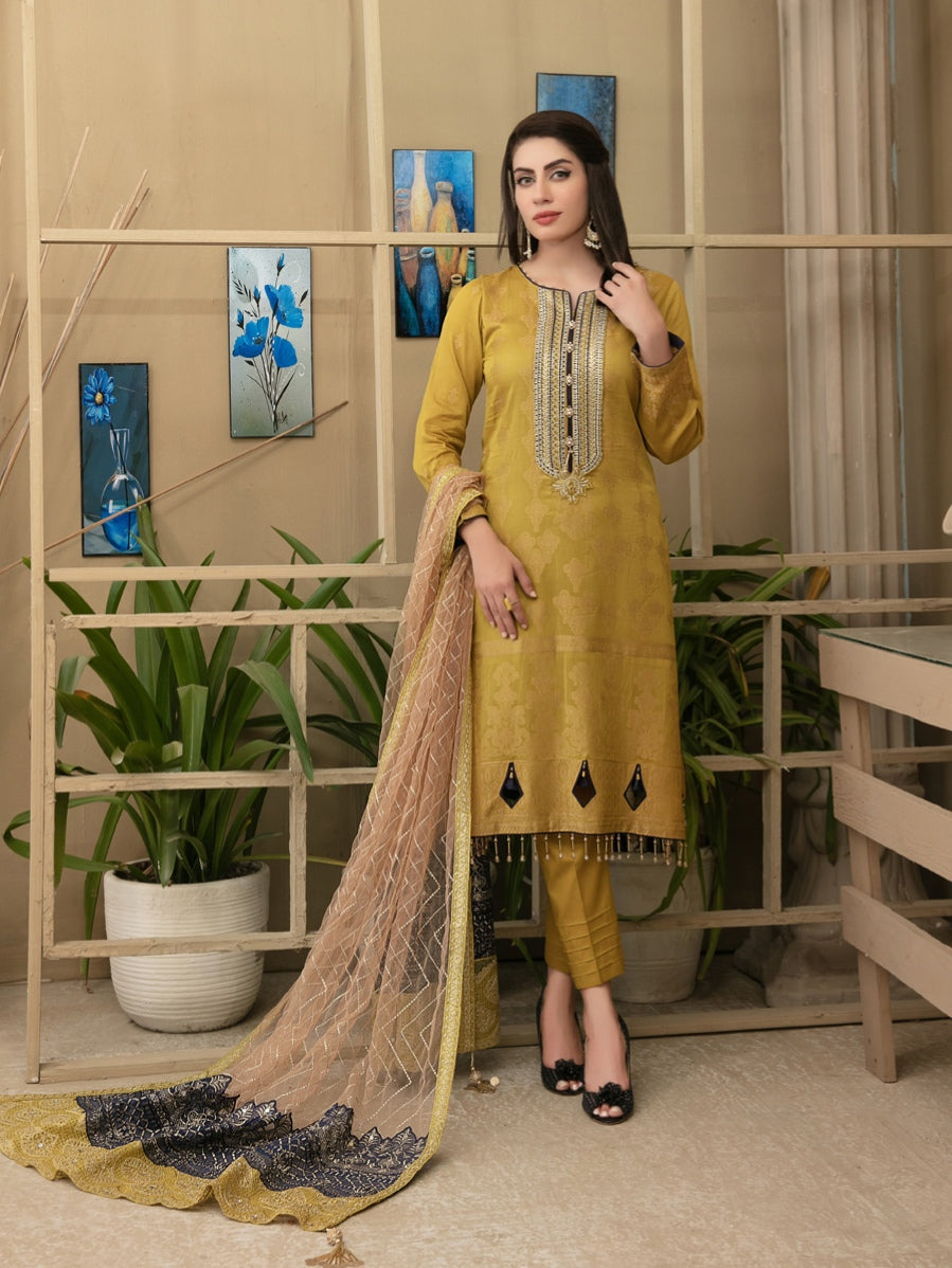 Expression Of Love (Vol-4) 3 pc Unstitched Banarsi Embroidered Lawn Suits by Tawakkal Fabrics