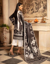 Load image into Gallery viewer, Yashal 3pc Unstitched Special Black Embroidered Digital Printed Lawn Suiting
