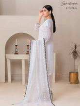 Load image into Gallery viewer, Bin Hameed 3pc Unstitched Heavy Embroidered Fancy Chiffon Dress AY-2716(B)

