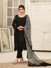 Load image into Gallery viewer, TASAVVUR 3pc Unstitched Fancy Chiffon Suiting
