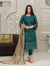 Load image into Gallery viewer, BALA 3pc Unstitched Fancy Embroidered Chiffon Formal Wear Dresses by Tawakkal Fabrics
