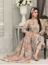 Load image into Gallery viewer, BALA 3pc Unstitched Fancy Embroidered Chiffon Formal Wear Dresses by Tawakkal Fabrics

