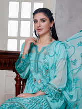 Load image into Gallery viewer, Bin Hameed Khoubsurat 3pc Unstitched Heavy Embroidered Fancy Chiffon Dress EKR-3709
