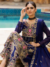 Load image into Gallery viewer, Bin Hameed Tehzeeb 3pc Unstitched Heavy Embroidered Fancy Chiffon Dress AY-2668(A)
