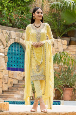 Bin Hameed Tehzeeb 3pc Unstitched Heavy Embroidered Fancy Chiffon Dress AY-2676(A)