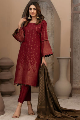 Tawakkal Fabrics - 3pc Unstitched Khaddar Banarsi Suit
