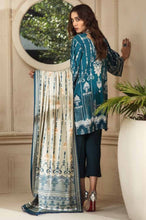 Load image into Gallery viewer, Maya 3pc Unstitched Luxury Embroidered Digital Printed Slub Linen Suiting
