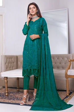 Bin Hameed Dastan 3pc Unstitched Heavy Embroidered Fancy Chiffon Dress AY-3731(A)