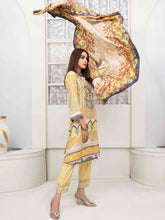 Load image into Gallery viewer, DILARA 3pc Unstitched Embroidered Digital Printed Linen Suiting D-1991
