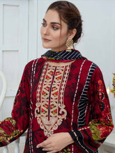 Load image into Gallery viewer, TANIA 3pc Unstitched Embroidered Printed Linen Suiting D-09
