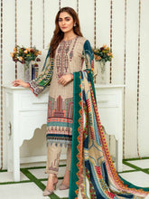 Load image into Gallery viewer, TANIA 3pc Unstitched Embroidered Printed Linen Suiting D-06
