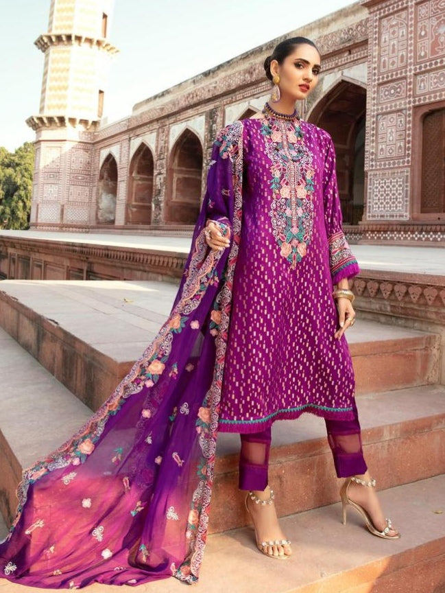 ROOP 3pc Unstitched Jacquard Viscose Suiting S-436