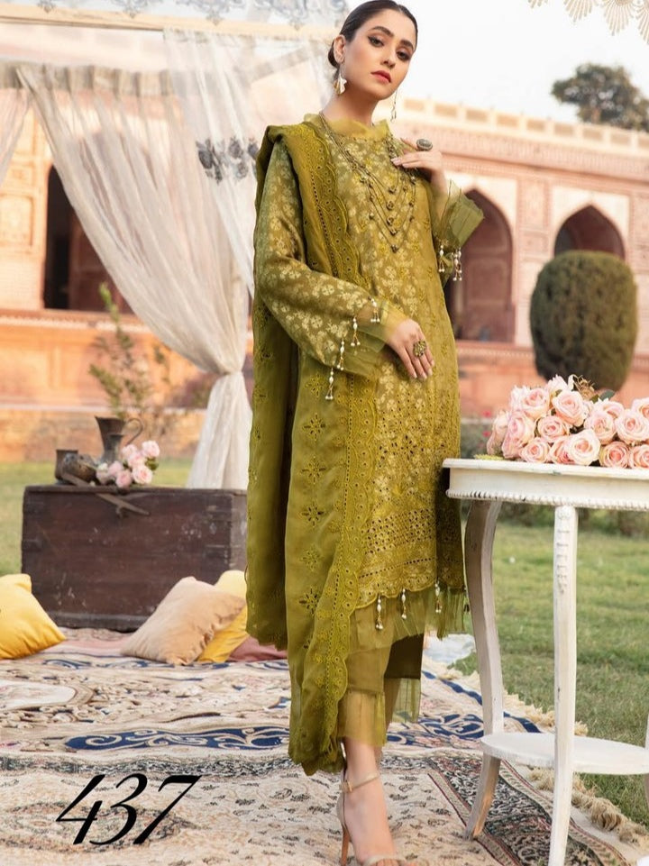 ROOP 3pc Unstitched Jacquard Viscose Suiting S-437