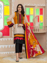 Load image into Gallery viewer, SOFIA 3pc Unstitched Embroidered Printed Linen Suiting S-05
