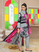 Load image into Gallery viewer, SOFIA 3pc Unstitched Embroidered Printed Linen Suiting S-07
