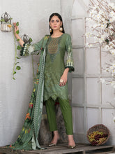 Load image into Gallery viewer, MOOREA 3pc Unstitched Embroidered Digital Printed Linen Suiting D5989B
