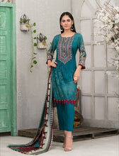 Load image into Gallery viewer, MOOREA 3pc Unstitched Embroidered Digital Printed Linen Suiting D5989A
