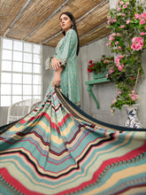 Load image into Gallery viewer, MOOREA 3pc Unstitched Embroidered Digital Printed Linen Suiting D5992A
