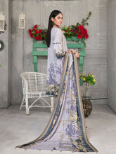 Load image into Gallery viewer, MOOREA 3pc Unstitched Embroidered Digital Printed Linen Suiting D5991B

