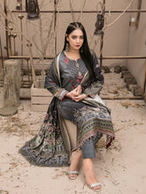 Load image into Gallery viewer, KASHISH 3pc Unstitched Embroidered Printed Twill Linen Suiting D-6077
