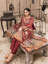 Load image into Gallery viewer, KASHISH 3pc Unstitched Embroidered Printed Twill Linen Suiting D-6086
