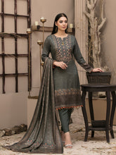 Load image into Gallery viewer, KASHISH 3pc Unstitched Embroidered Printed Twill Linen Suiting D-6078
