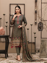 Load image into Gallery viewer, KASHISH 3pc Unstitched Embroidered Printed Twill Linen Suiting D-6083
