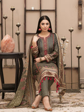 Load image into Gallery viewer, KASHISH 3pc Unstitched Embroidered Printed Twill Linen Suiting D-6083
