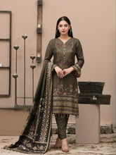 Load image into Gallery viewer, KASHISH 3pc Unstitched Embroidered Printed Twill Linen Suiting D-6085
