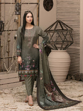 Load image into Gallery viewer, KASHISH 3pc Unstitched Embroidered Printed Twill Linen Suiting D-6084
