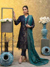 Load image into Gallery viewer, HERITAGE 3pc Unstitched Broshia Banarsi Khaddar Suiting D6151
