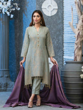 Load image into Gallery viewer, HERITAGE 3pc Unstitched Broshia Banarsi Khaddar Suiting D6153
