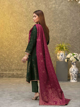 Load image into Gallery viewer, HERITAGE 3pc Unstitched Broshia Banarsi Khaddar Suiting D6154
