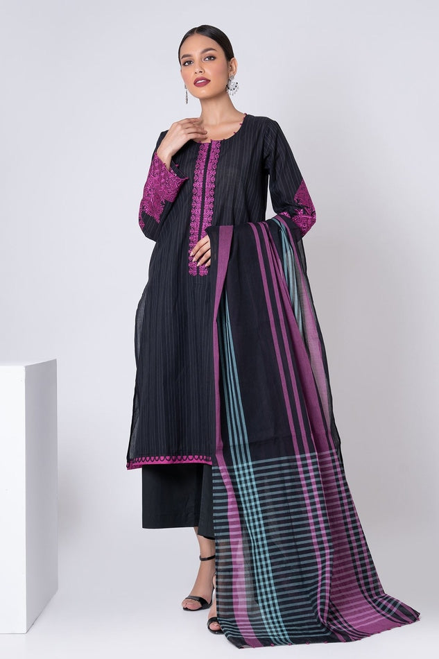 Khaadi 3pc Unstitched Yarn Dyed Jacquard Suit (BCO22220)