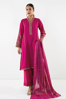 Khaadi 3pc Unstitched Dyed Embroidered Dobby Suit (BDO22207)