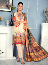 Load image into Gallery viewer, New 3pc Unstitched Printed Khaddar Winter Suit by Rashid-Tex D-2755
