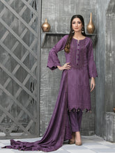 Load image into Gallery viewer, NAAZNIN 3pc Unstitched Embroidered Karandi Banarsi Suit D6232
