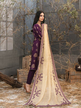 Load image into Gallery viewer, Pearla 3pc Unstitched Pearl Gold Table Printed Premium Winter Viscose Suit D6188

