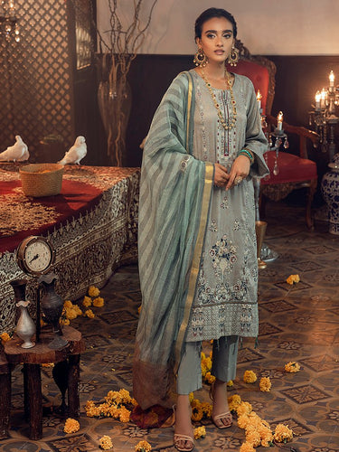 Salitex - Durefisha-e-Gul - 3pc Unstitched - Embroidered Jacquard Luxury Banarsi Winter Viscose Suit (WK-00878)