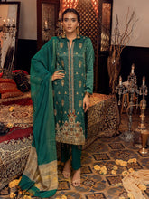 Load image into Gallery viewer, Husn-e-Gul - 3pc Unstitched - Embroidered Jacquard Luxury Banarsi Viscose Suit (WK-00876)
